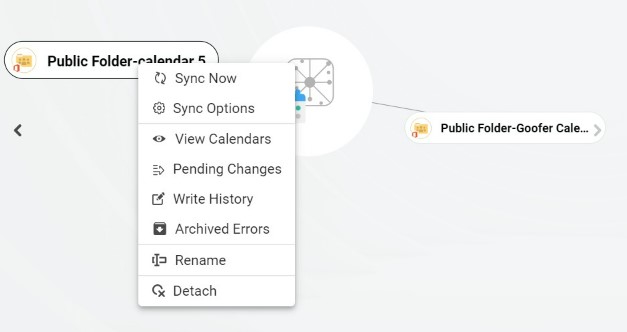 Next, right click your spoke, and select “Sync Options”.