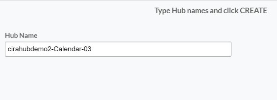 Type in a “Hub Name” and click create.