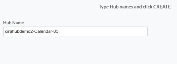 Type in a “Hub Name” and click create. 