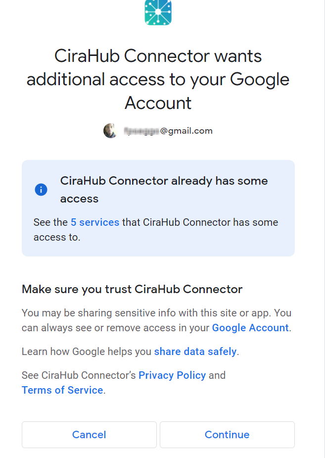 Connectez-vous avec votre compte Google