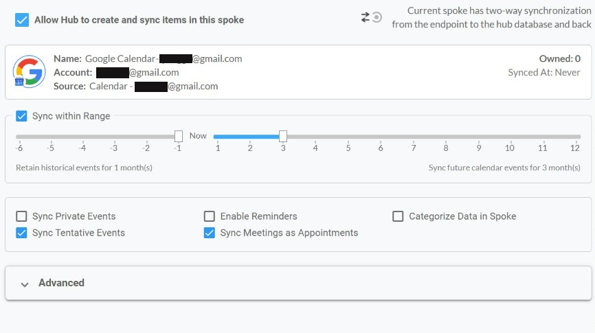 Allow Hub to Create and Sync