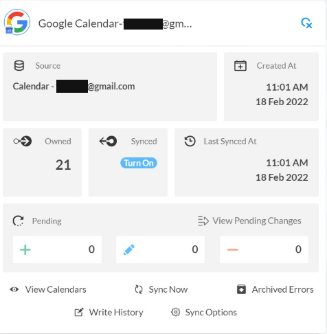 Sync Now Google Calendar