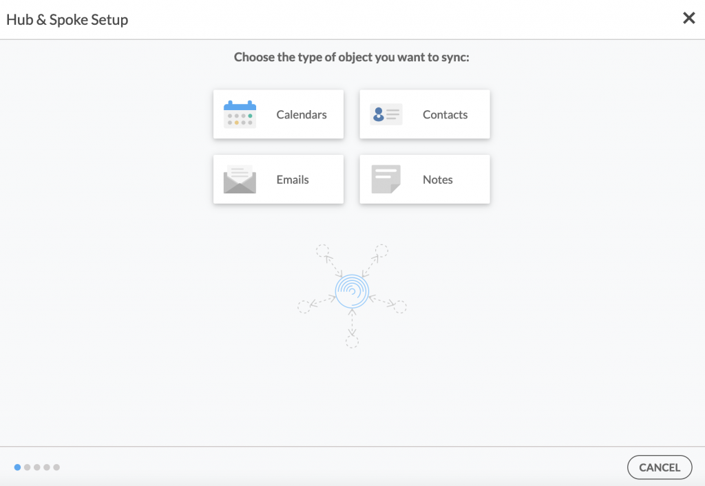 Página de configuración de CiraHub para Centros y Conectores 