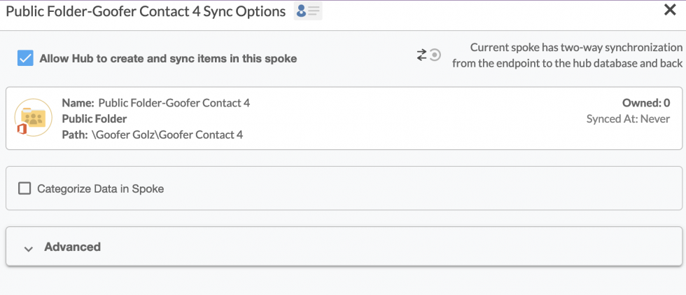 how to sync office 365 public folder to contacts