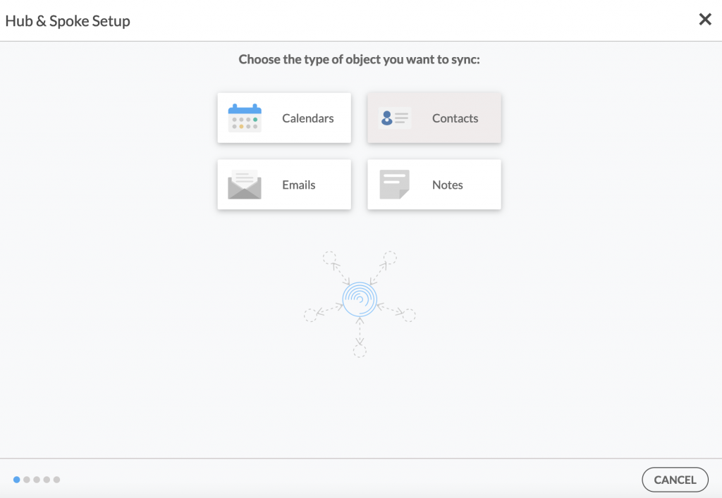 Synchronisation bidirectionnelle des contacts du dossier public et de la boîte aux lettres Office 365 de - Configuration Hub and Spoke