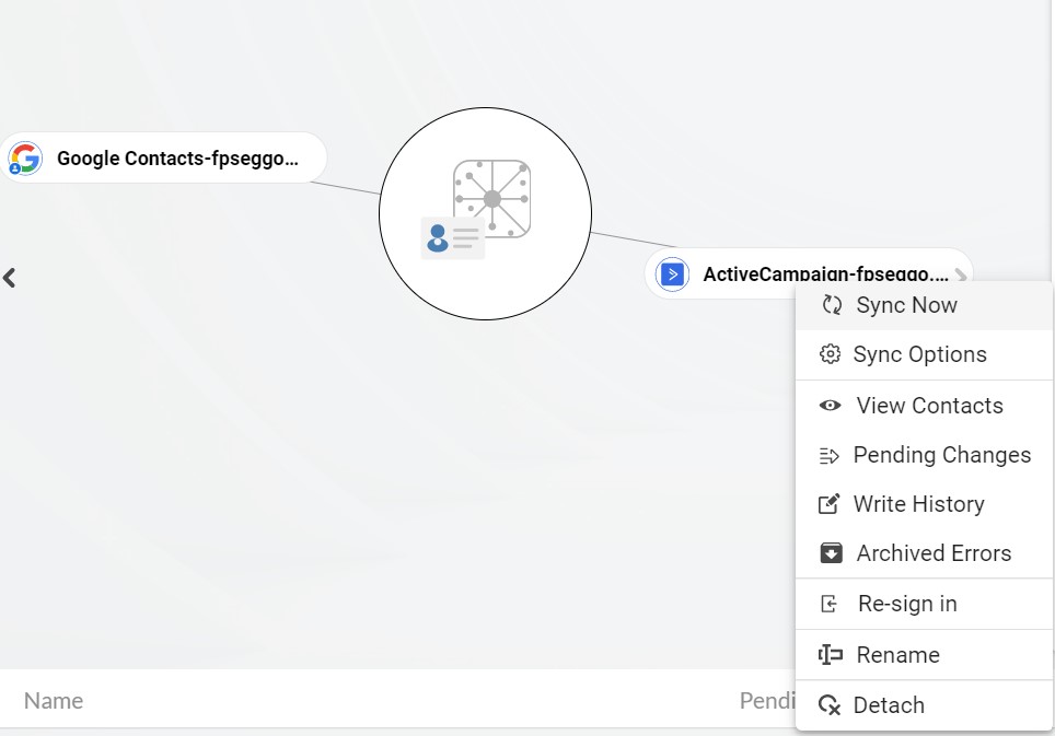 Ajouter des options de synchronisation