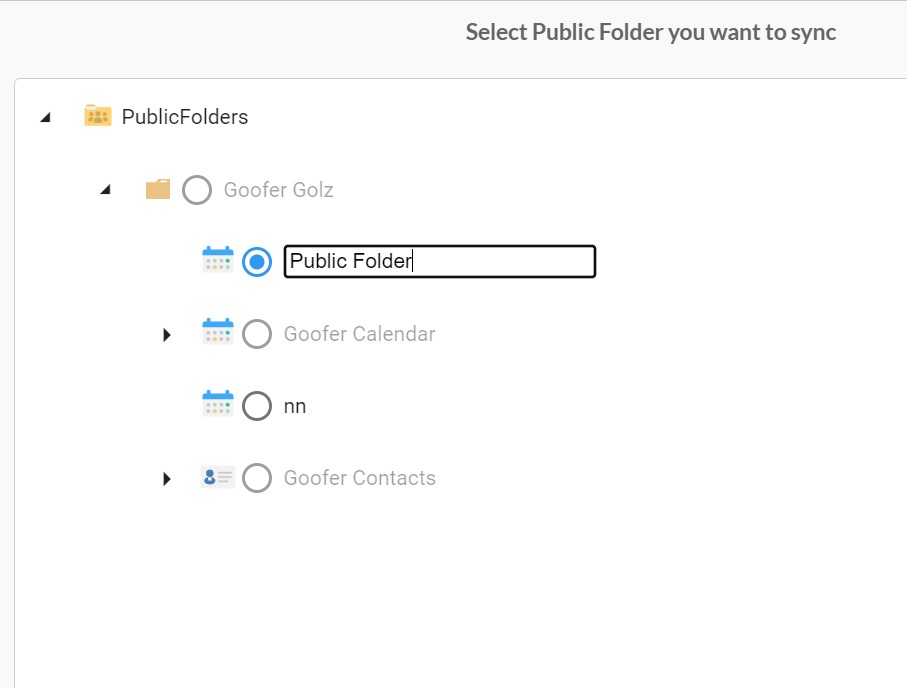 Select Public Folder