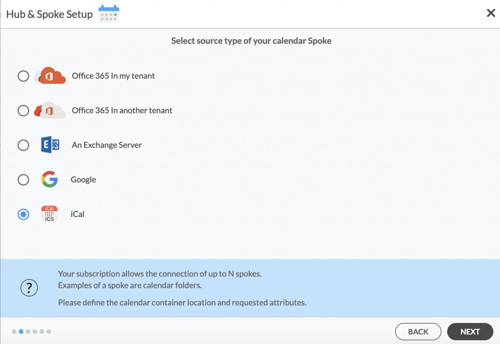 Sélection d'une source pour le Spoke