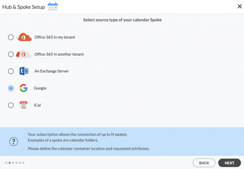 Creación de un conector calendario