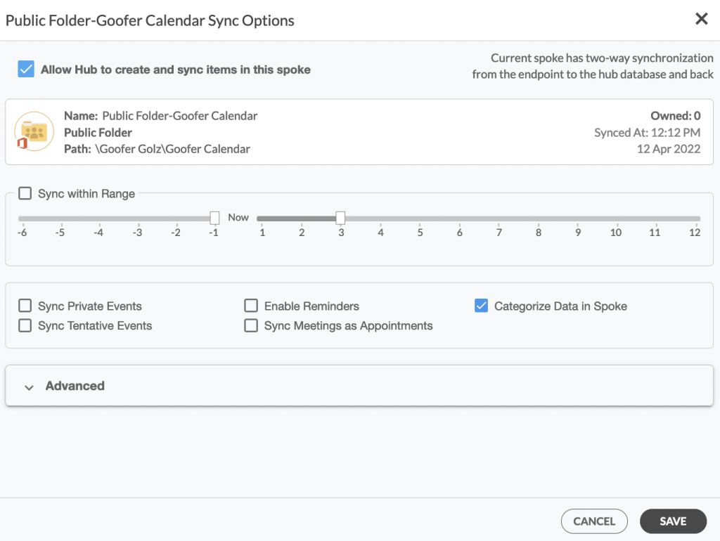 Sync iCalendars with O365 Public Folder Calendars