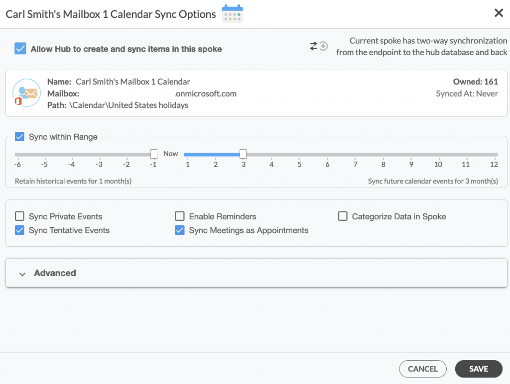 Allowing The Hub to create and sync items in the spoke