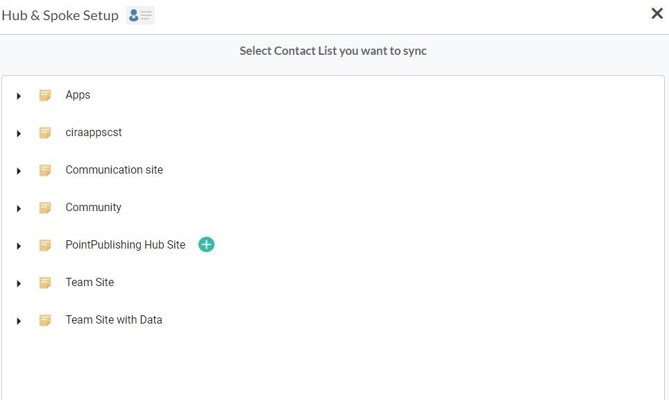Select Sharepoint Contact List
