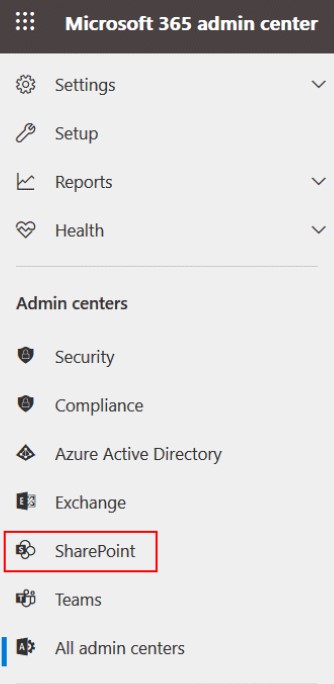 open admin center