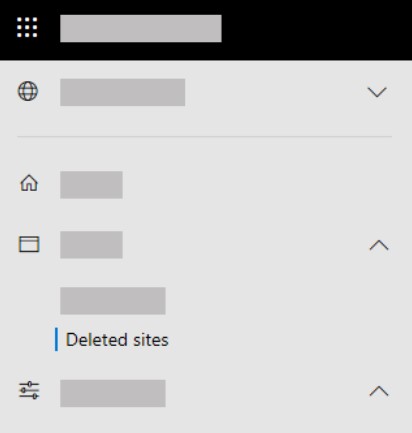 select deleted sites