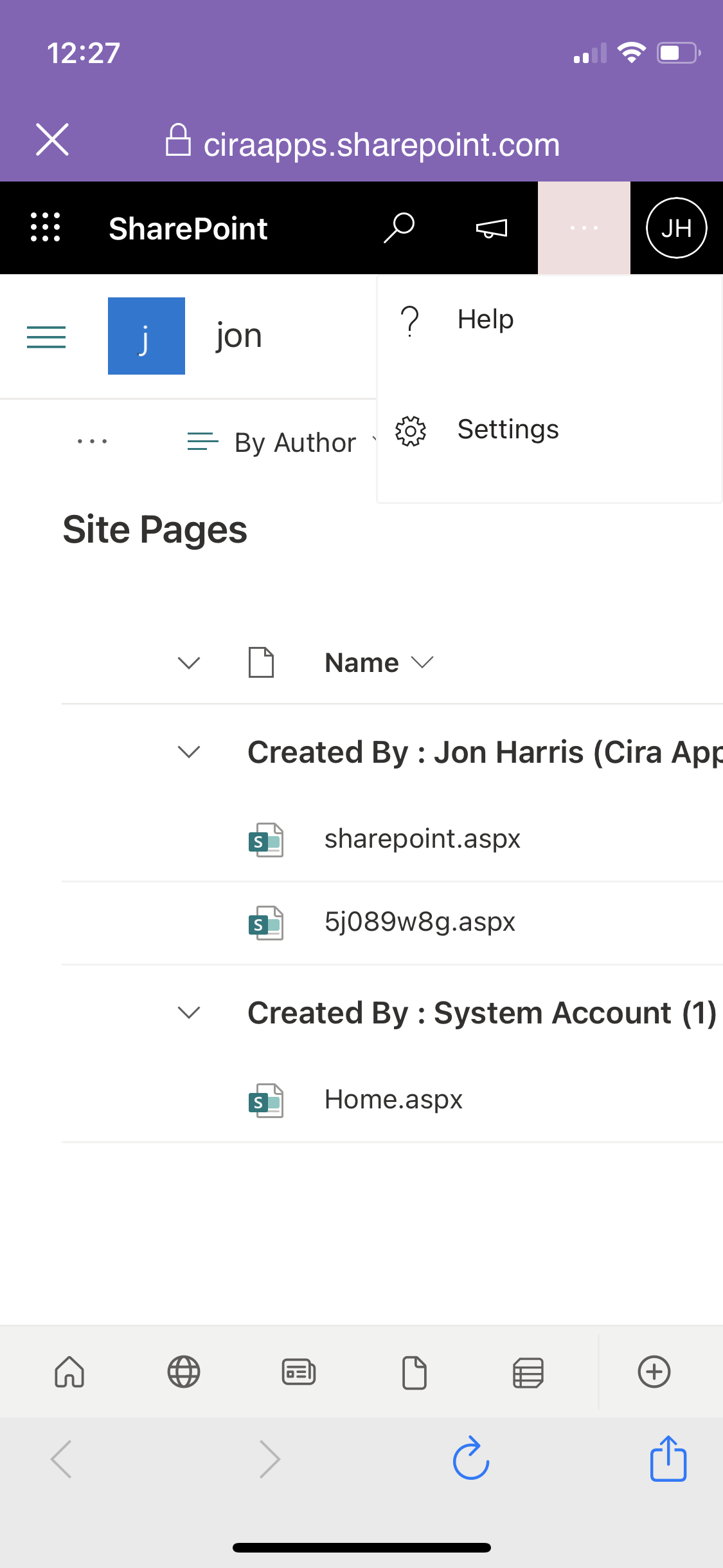 Navigate to “Pages” and find the SharePoint page you want to delete