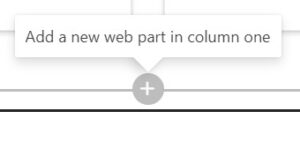 Click + over a web component in your SharePoint site