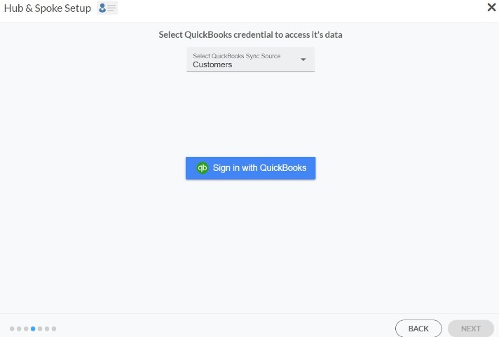 Click on Sign in with QuickBooks