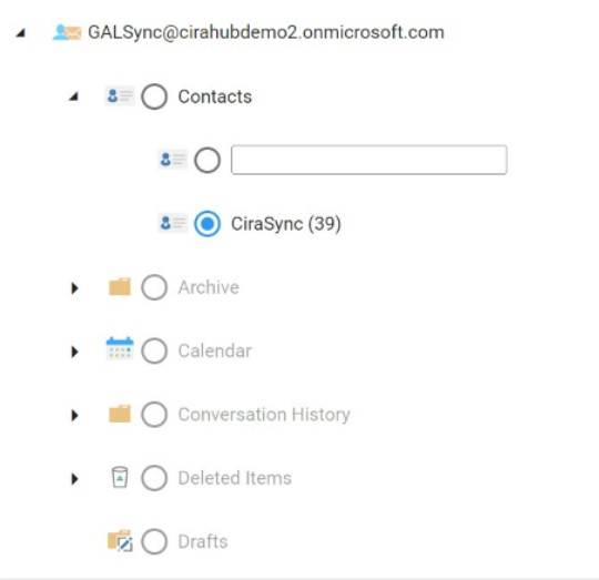 Select which User Mailbox you want to sync