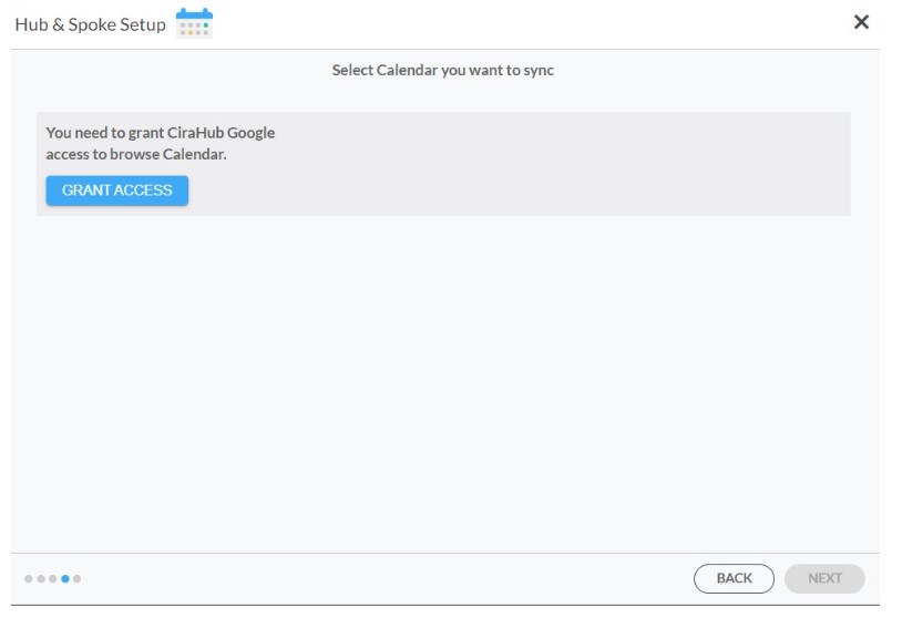 Haga clic en conceder acceso para otorgar a CiraHub acceso a sus datos.
