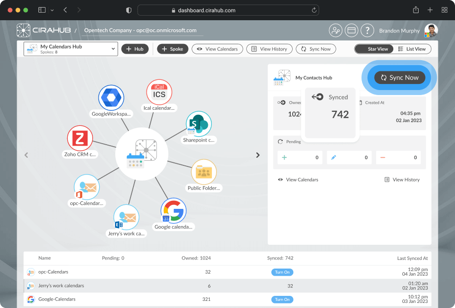 Two Way Calendar Sync CiraHub