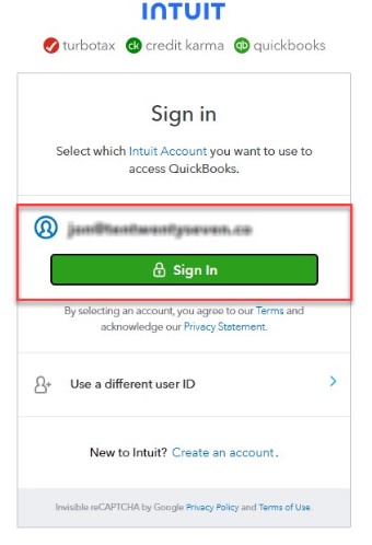 Sign in to your Intuit account 