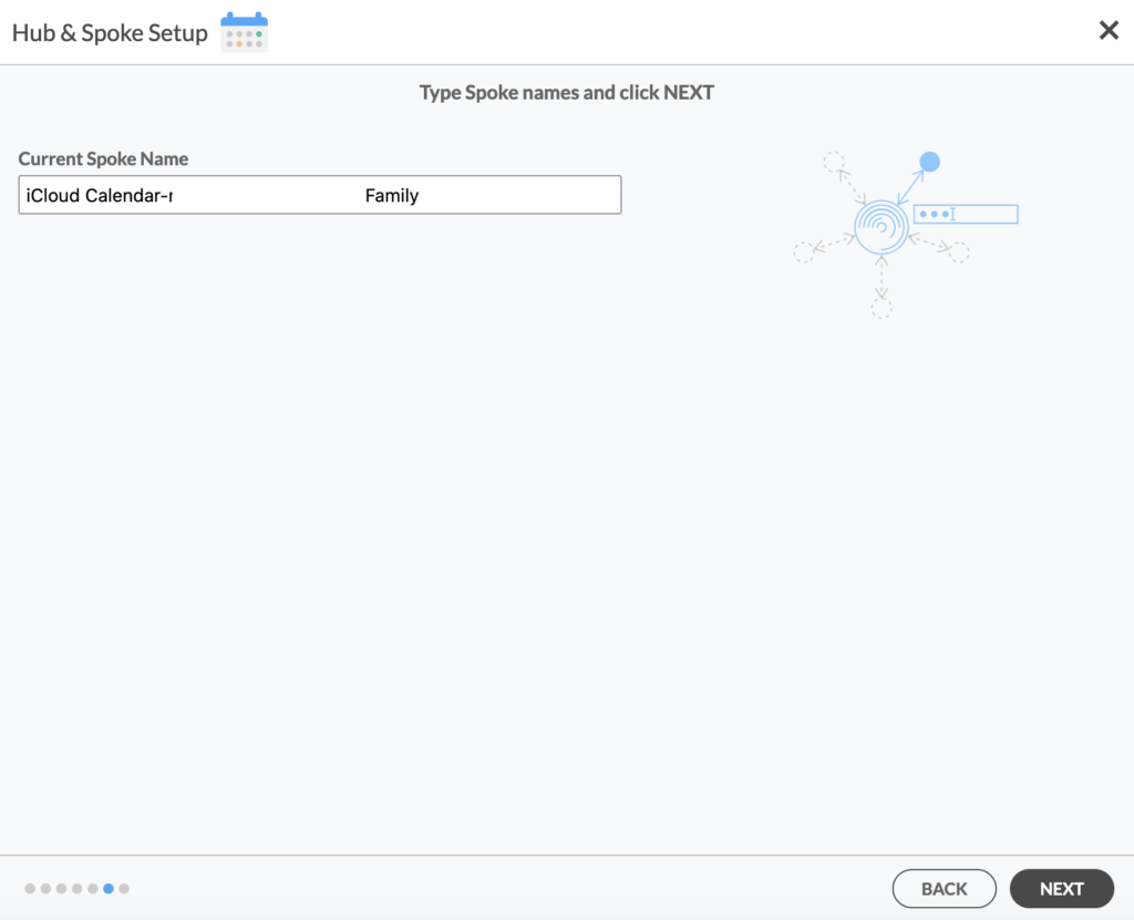 Enter a name for your iCloud spoke